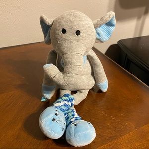 Scentsy Buddy Sidekick Eddy Elephant Gray Blue Scented Stuffed Animal